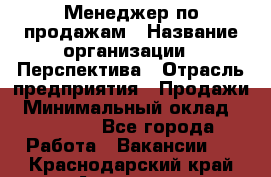 Менеджер по продажам › Название организации ­ Перспектива › Отрасль предприятия ­ Продажи › Минимальный оклад ­ 30 000 - Все города Работа » Вакансии   . Краснодарский край,Армавир г.